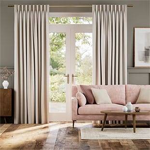Twill Stripe Blush Curtains thumbnail image
